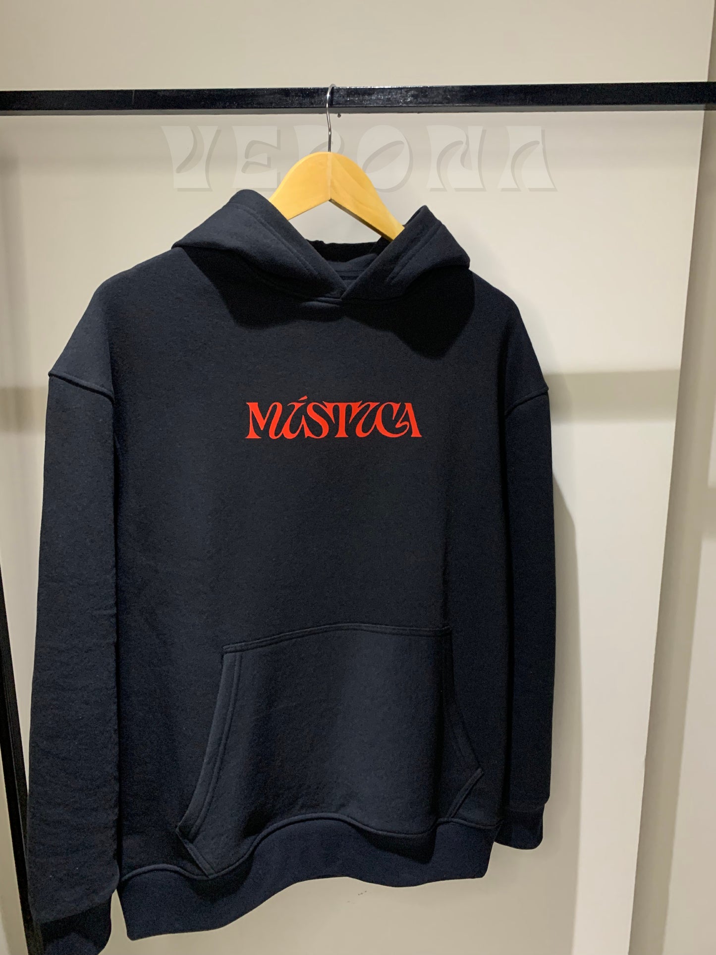 Printed Black Dropshoulder Hoodie - DSB01