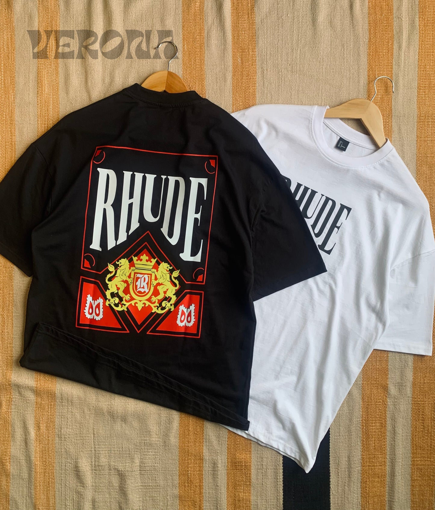 RHUDE - Black & White Drop Shoulder