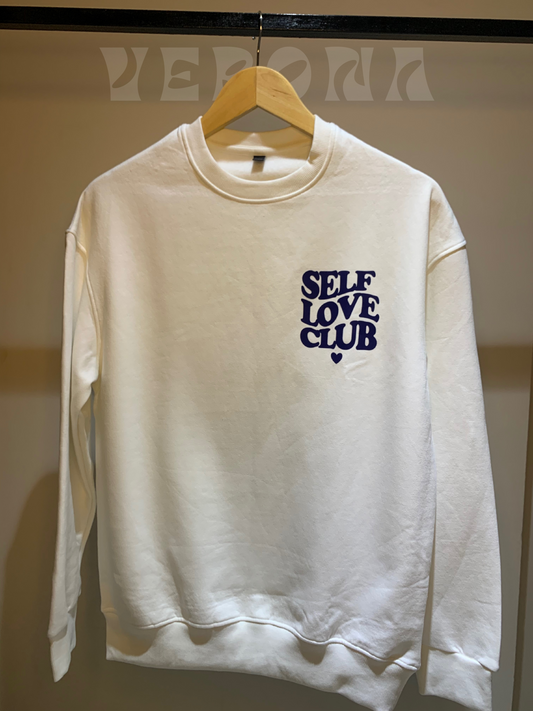 Self Love Club - Premium White Sweatshirt