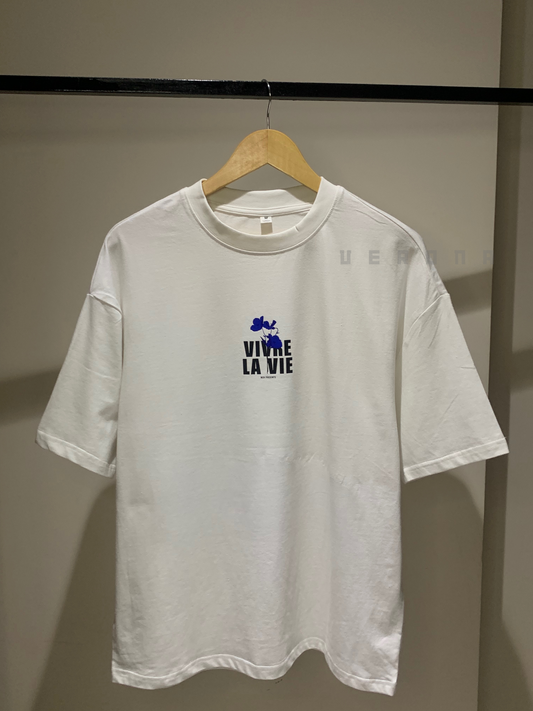 LA VIE - White Drop Shoulder