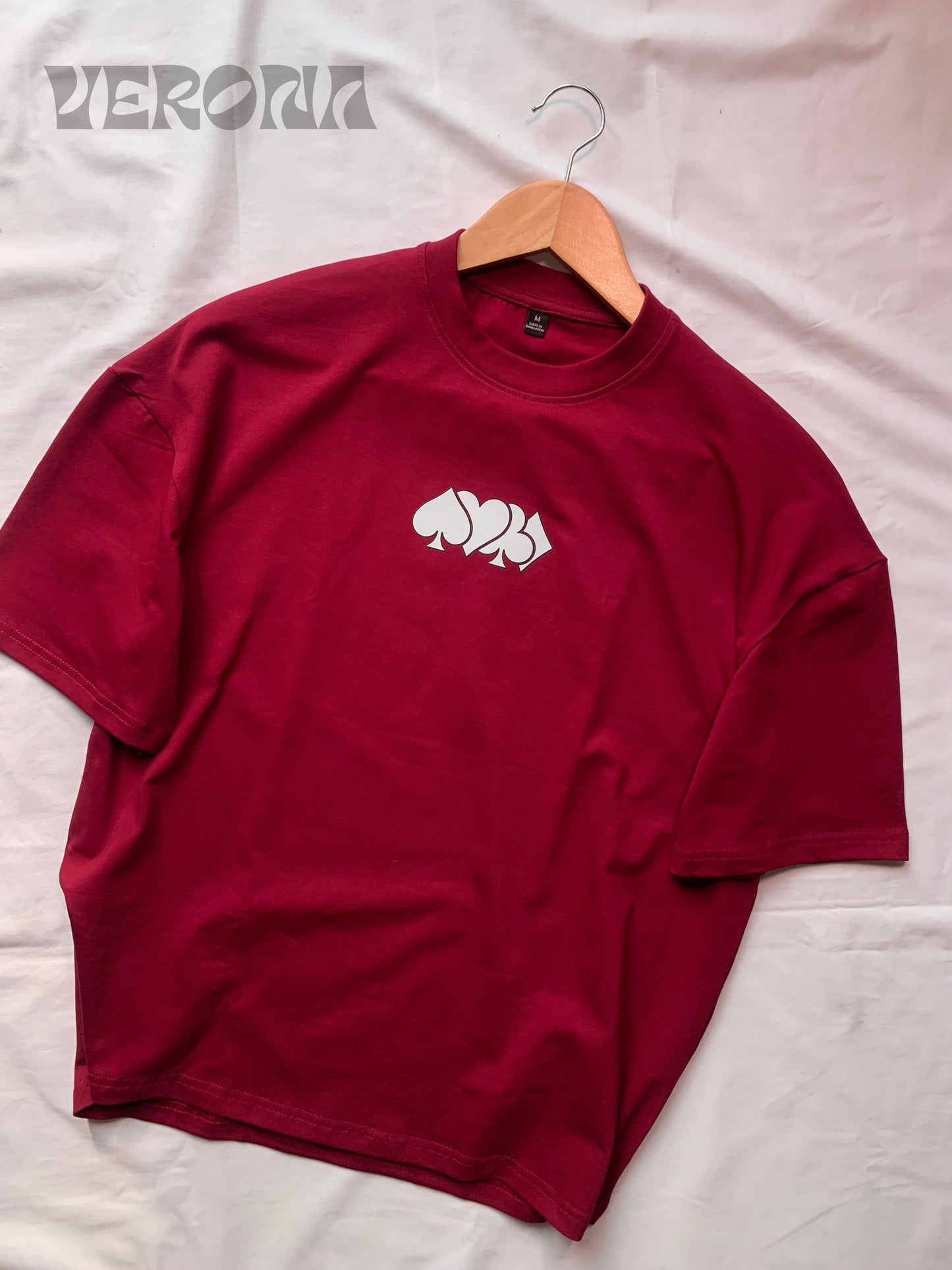 Spades - Maroon Drop Shoulder