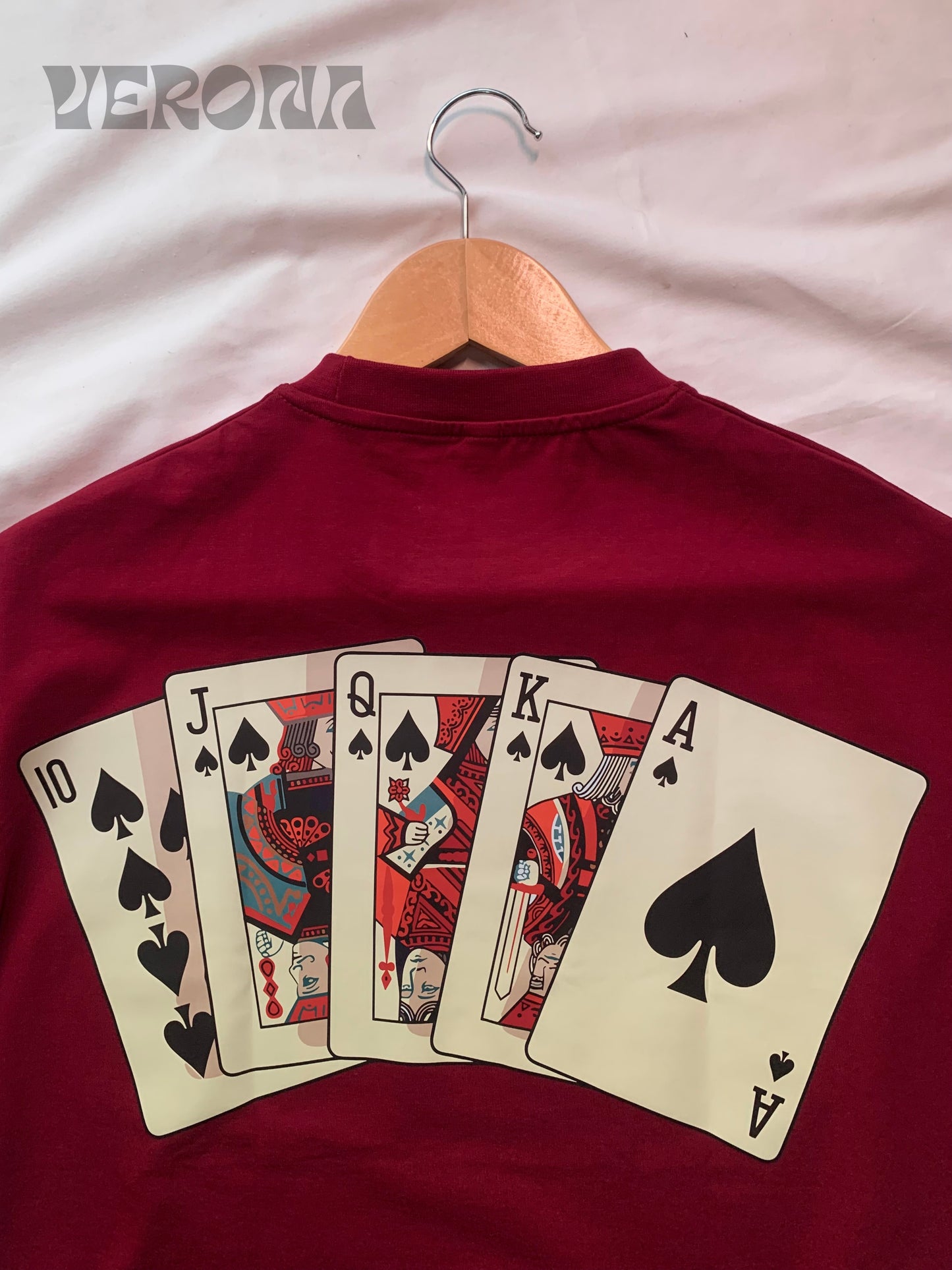 Spades - Maroon Drop Shoulder