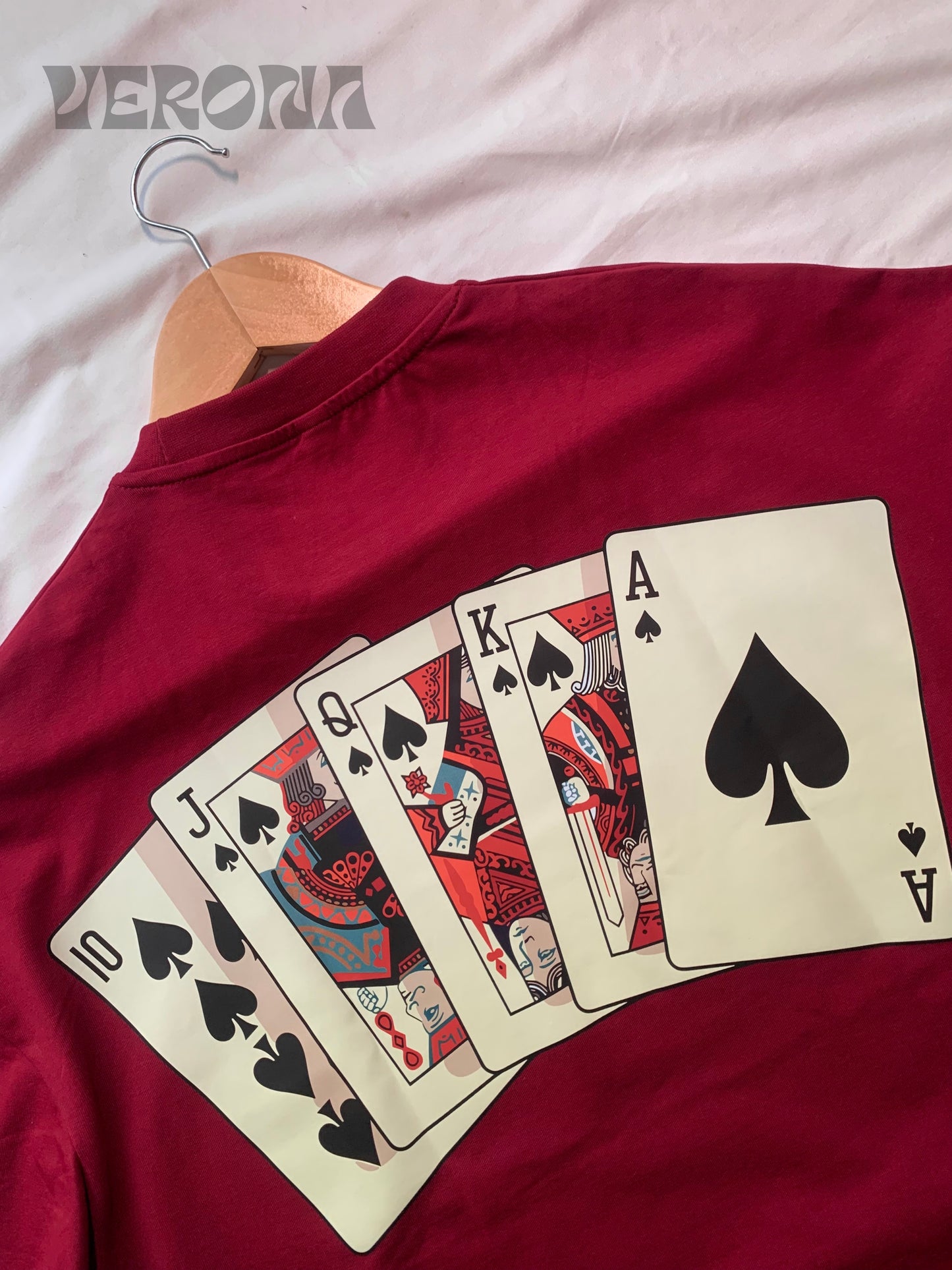 Spades - Maroon Drop Shoulder