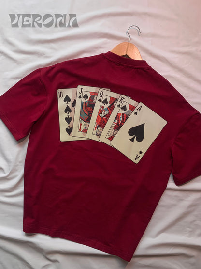 Spades - Maroon Drop Shoulder