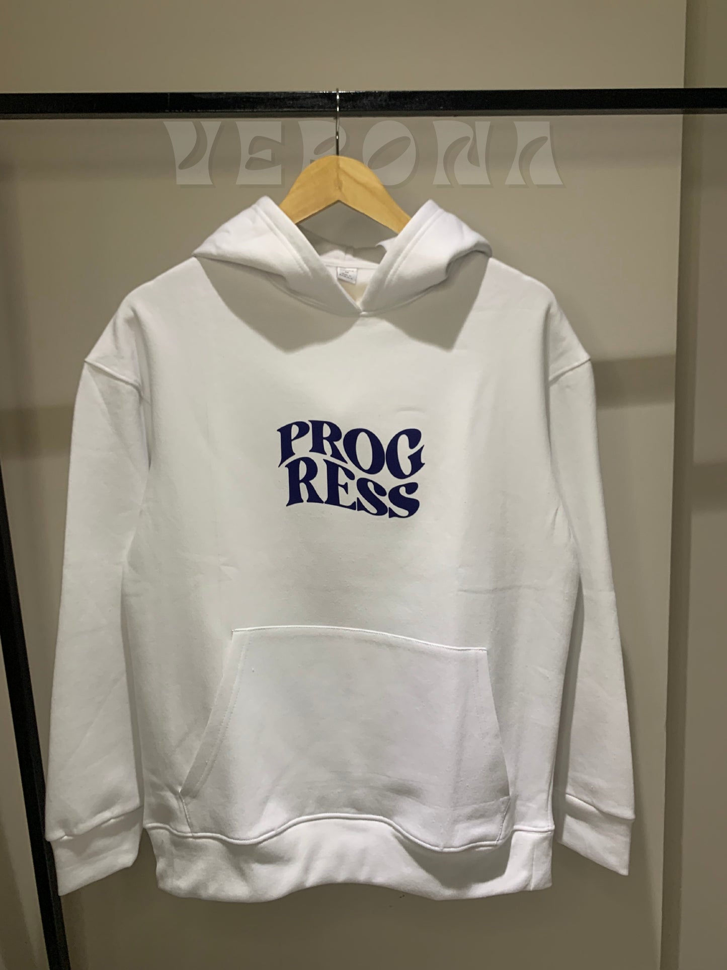 Printed White Dropshoulder Hoodie - DHW02