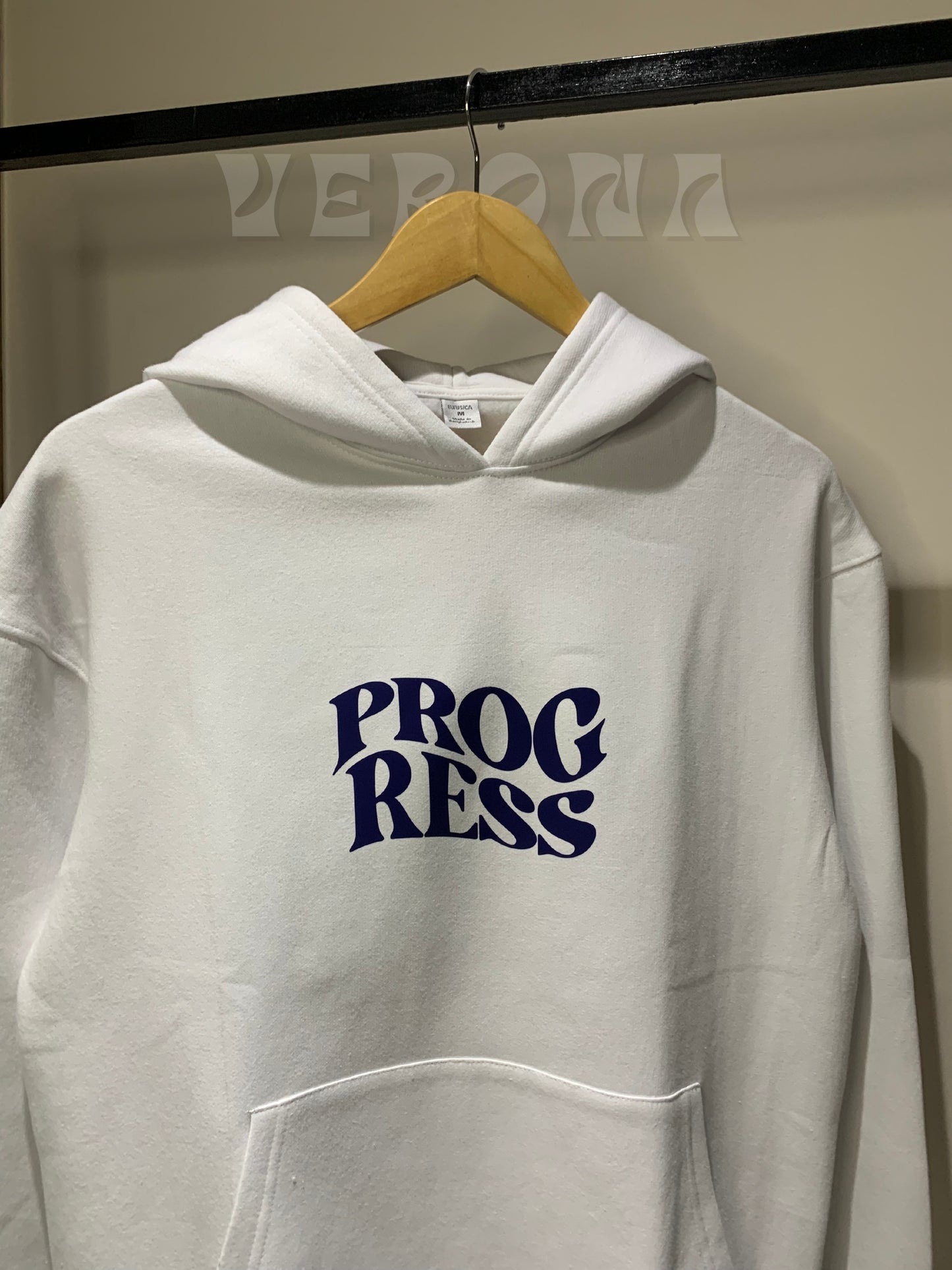 Printed White Dropshoulder Hoodie - DHW02