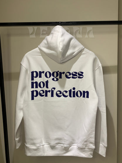 Printed White Dropshoulder Hoodie - DHW02