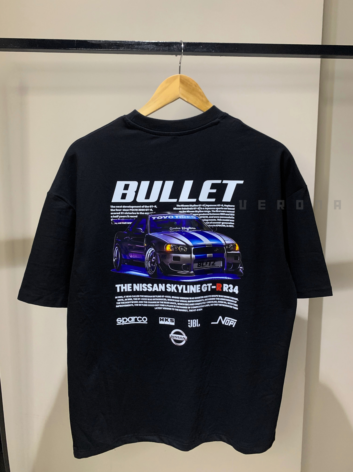 1995 Nissan Bullet Skyline - Premium Black Dropshoulder T-shirt