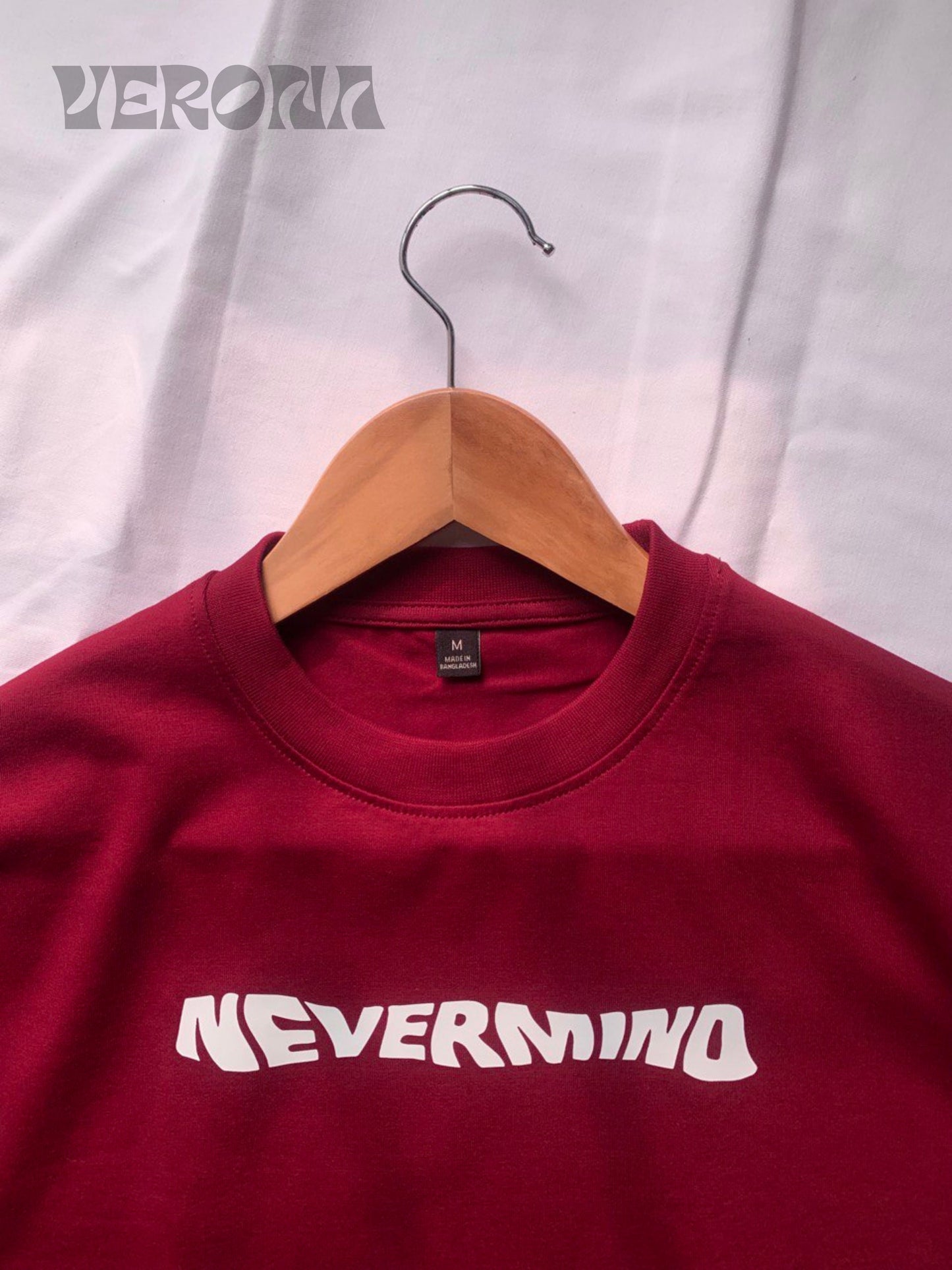Nevermind - Maroon Drop Shoulder