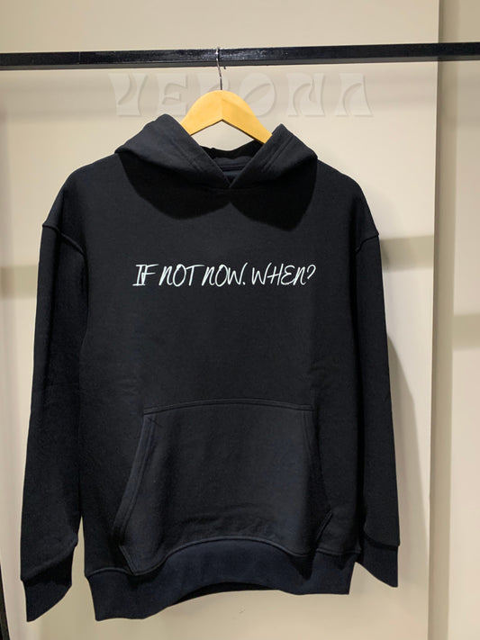 Printed Black Dropshoulder Hoodie - DSB02