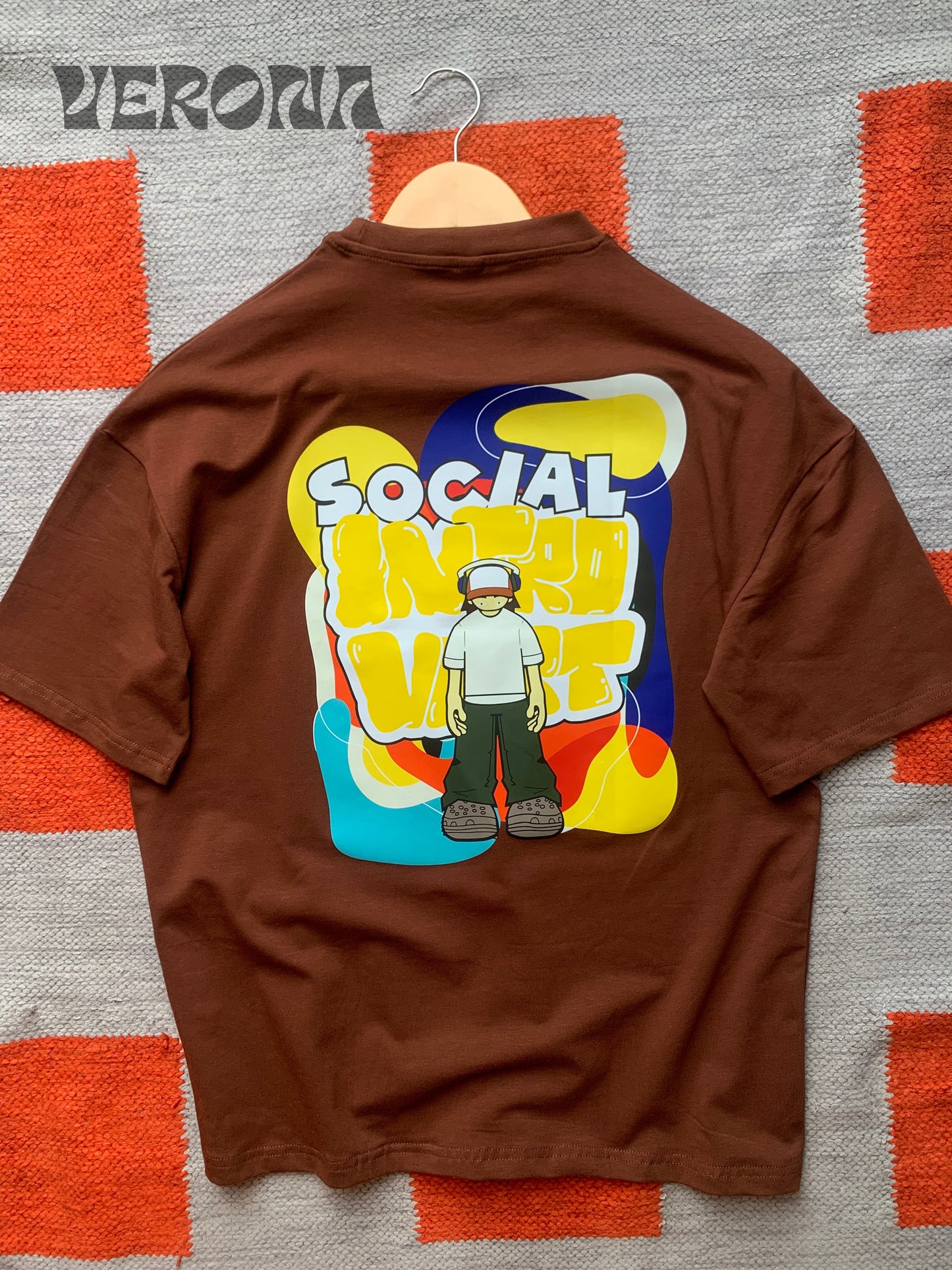 Nevermind - Brown Drop Shoulder
