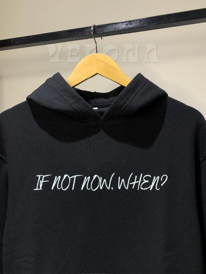 Printed Black Dropshoulder Hoodie - DSB02