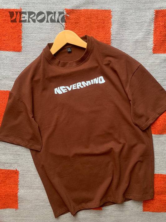 Nevermind - Brown Drop Shoulder