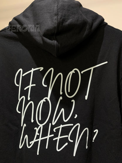 Printed Black Dropshoulder Hoodie - DSB02