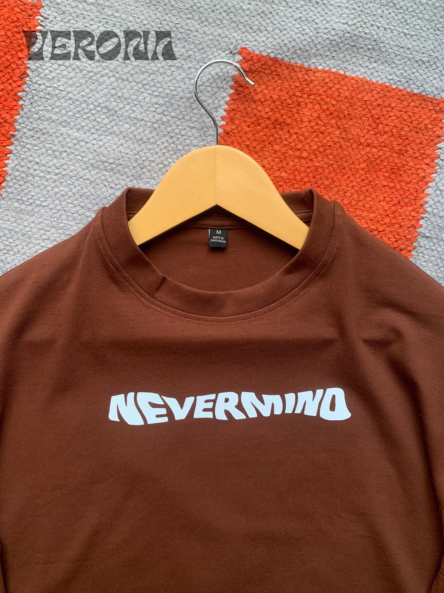 Nevermind - Brown Drop Shoulder