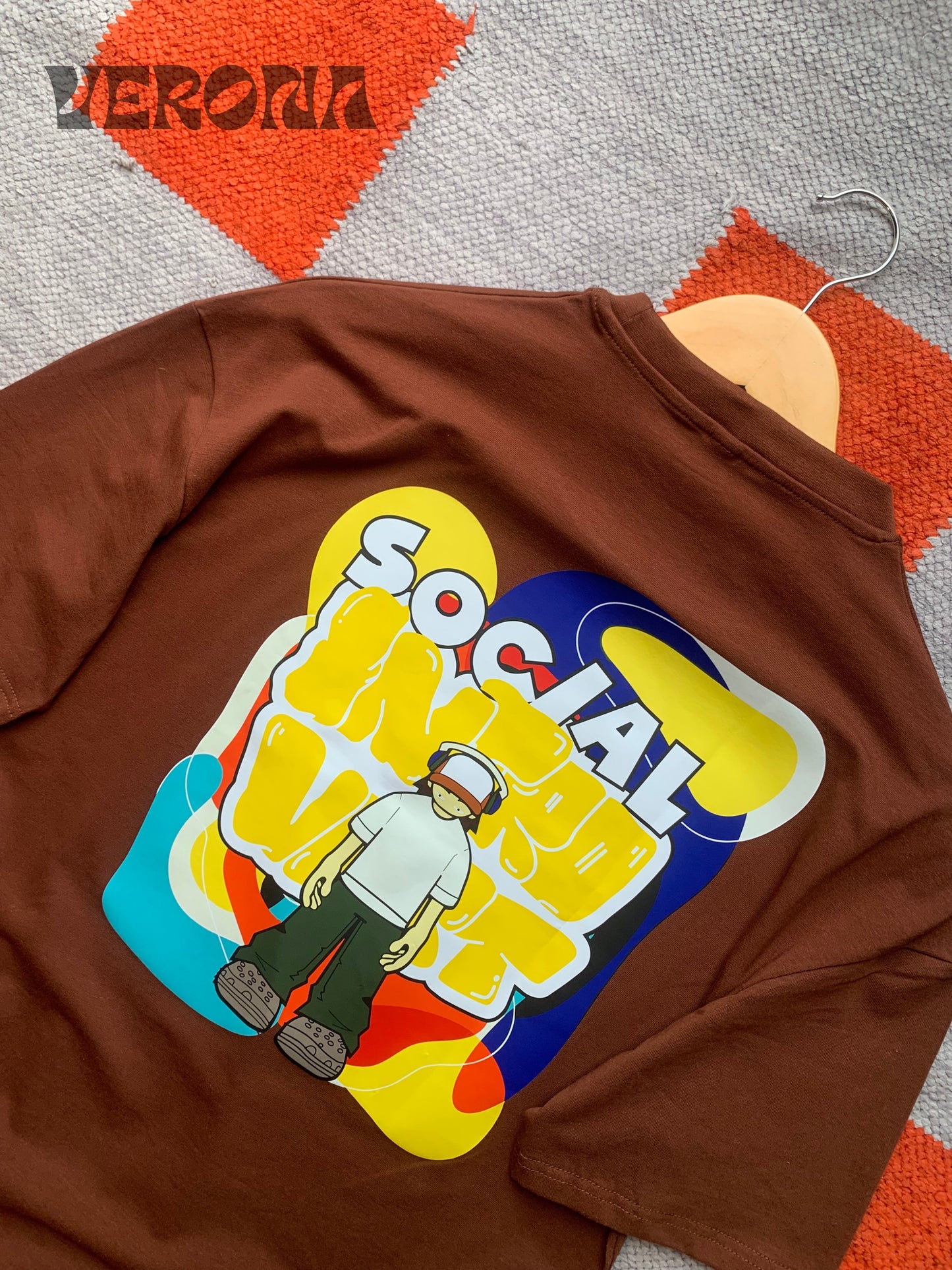 Nevermind - Brown Drop Shoulder