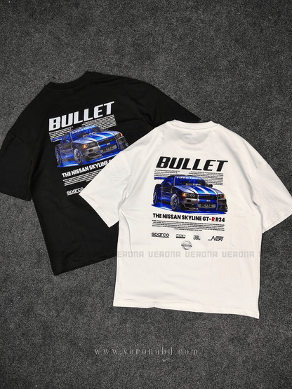 1995 Nissan Bullet Skyline - Premium Black Dropshoulder T-shirt