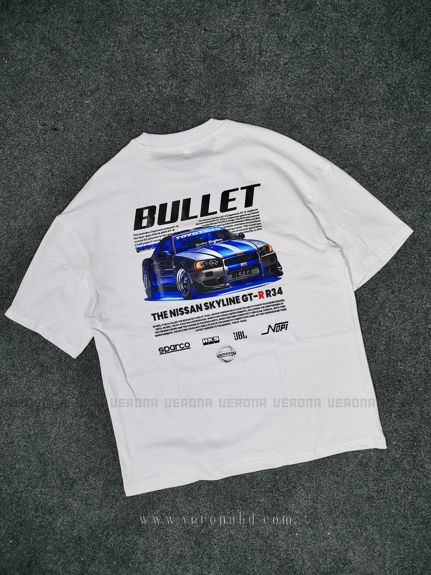 1995 Nissan Bullet Skyline - Premium White Dropshoulder T-shirt