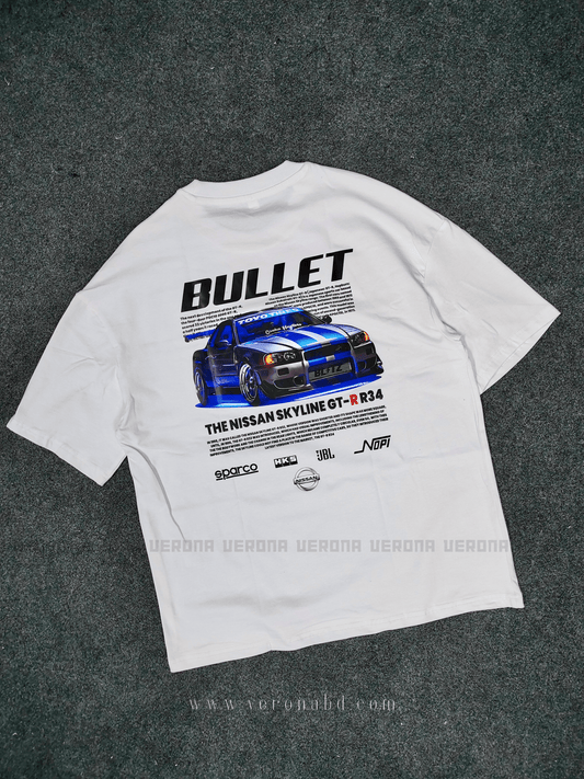 1995 Nissan Bullet Skyline - Premium White Dropshoulder T-shirt