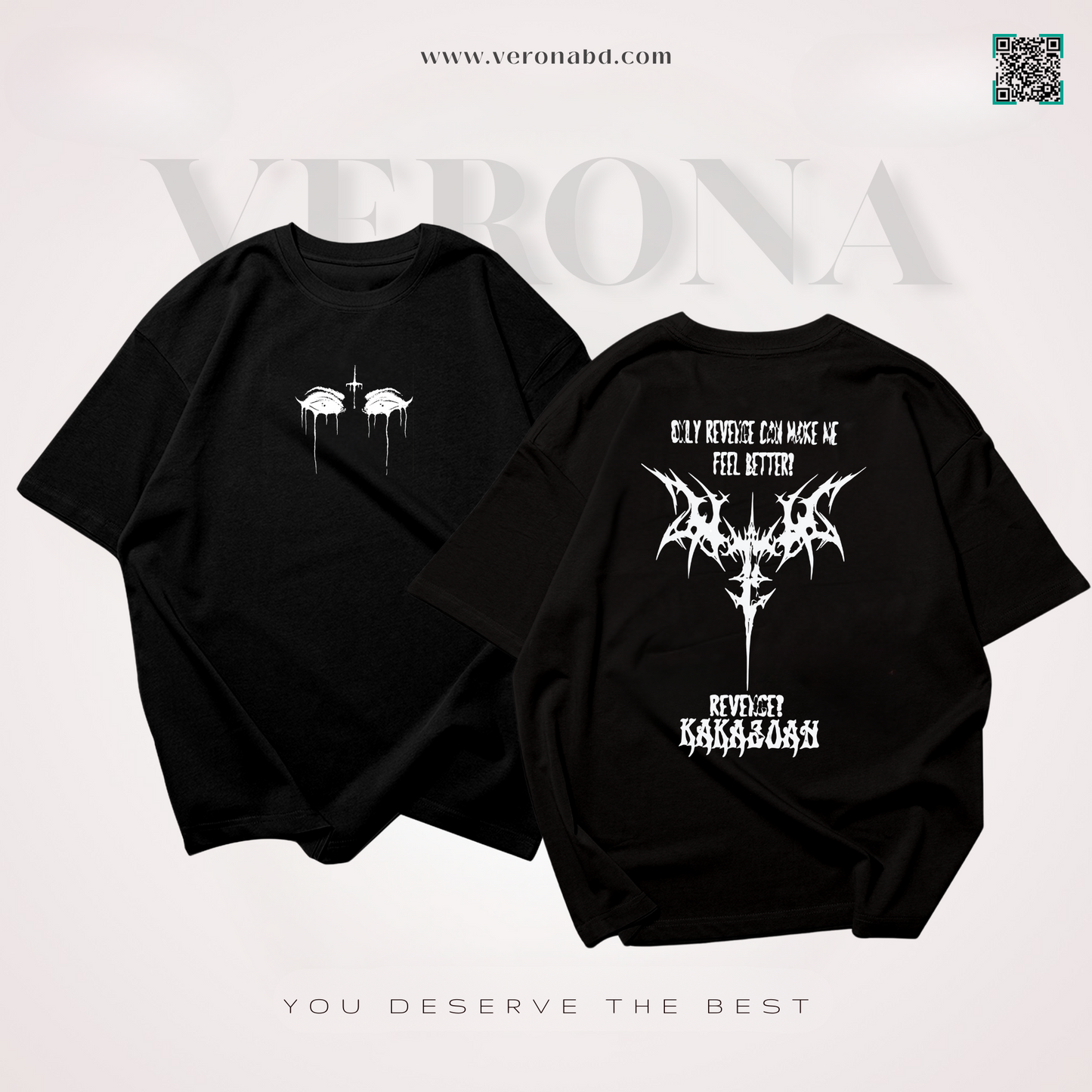 Revenge - Black Drop Shoulder