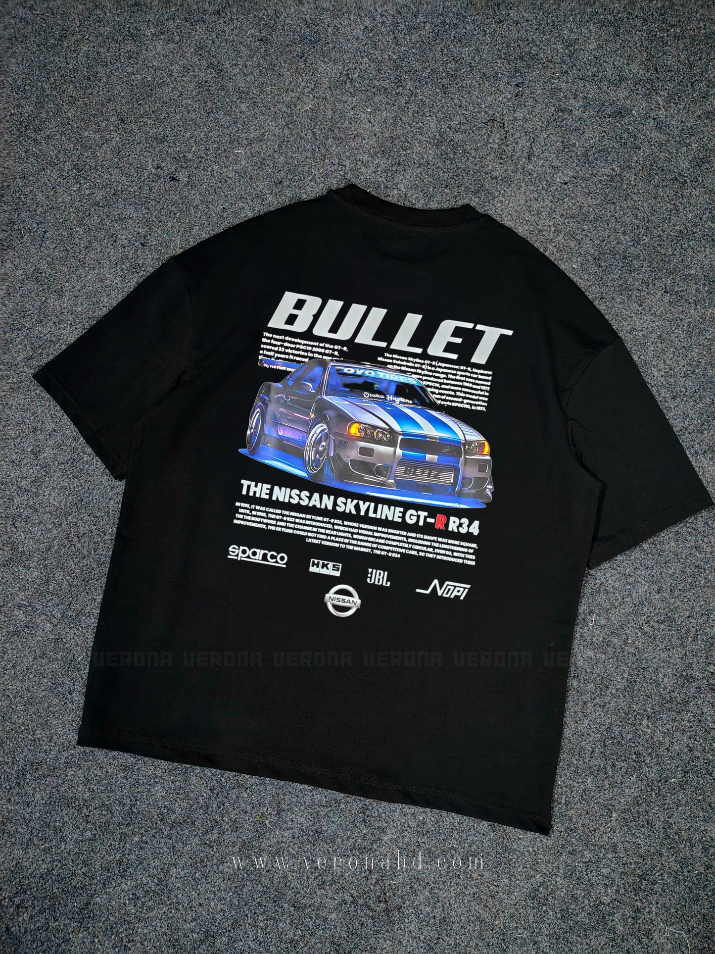 1995 Nissan Bullet Skyline - Premium Black Dropshoulder T-shirt