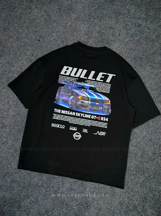 1995 Nissan Bullet Skyline - Premium Black Dropshoulder T-shirt