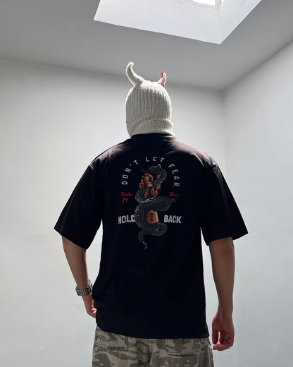Risk - Black Drop Shoulder