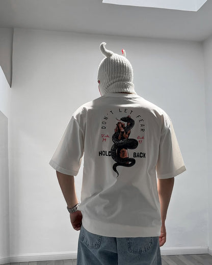 Risk - White Drop Shoulder