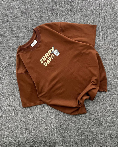 Sunny Day - Brown Drop Shoulder