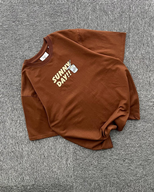 Sunny Day - Brown Drop Shoulder