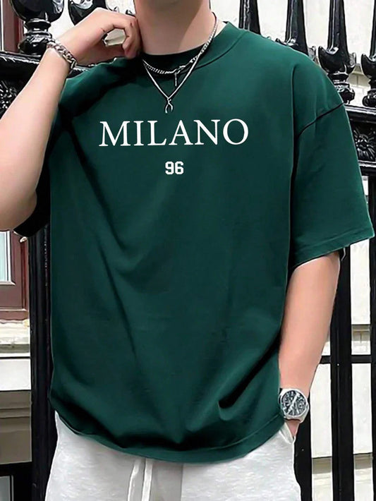 Milano 96 - Green Drop Shoulder T-Shirt